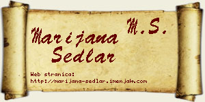 Marijana Sedlar vizit kartica